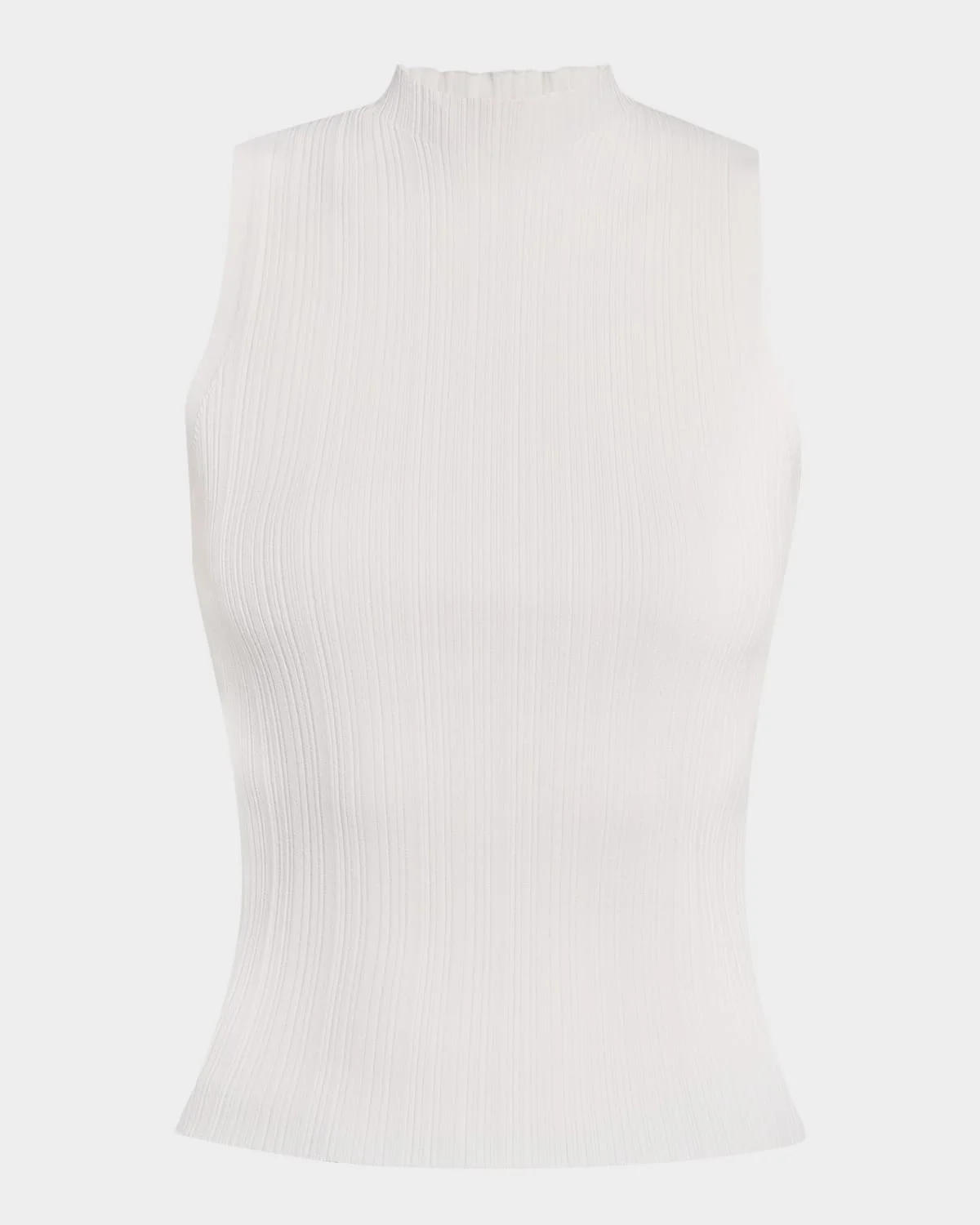 Ravyn Ribbed Mock-Neck Tank Top - 1