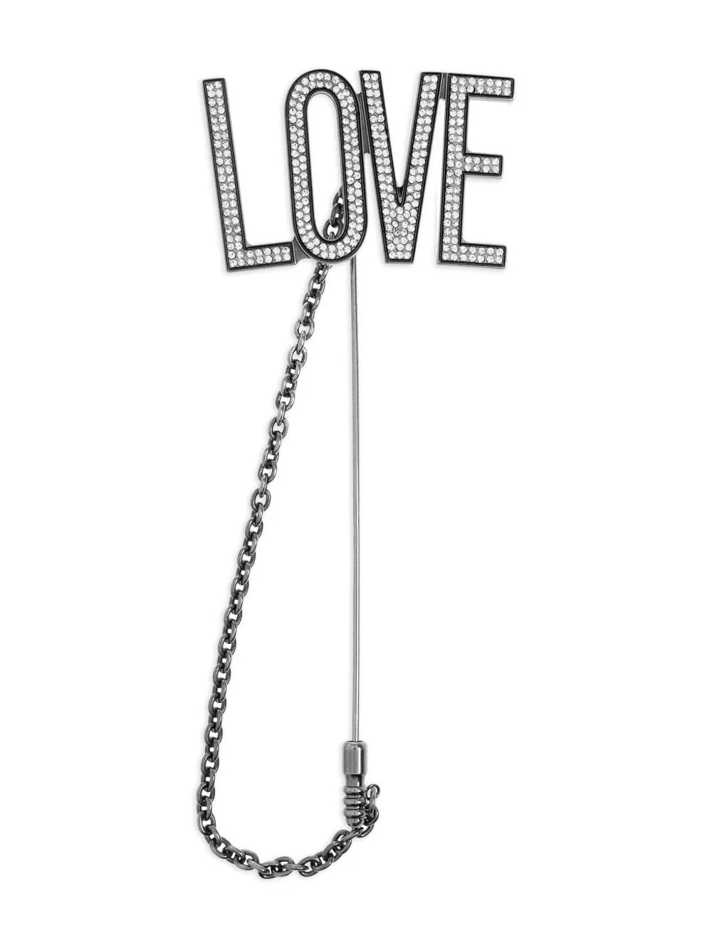 crystal-embellished brooch - 1