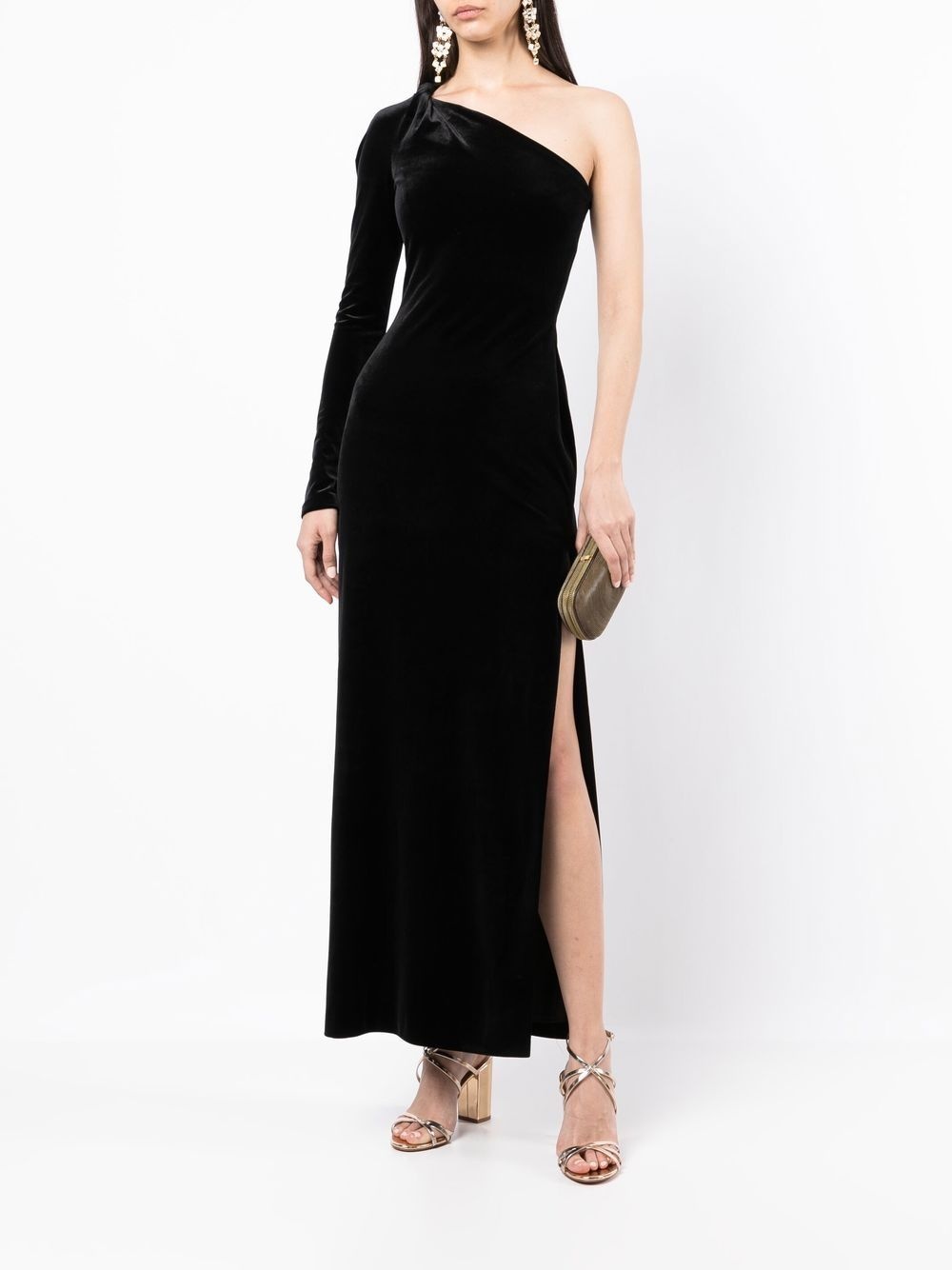 Off Kilter asymmetric velvet dress - 2