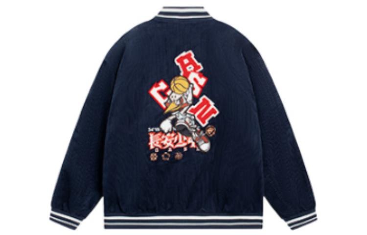 Li-Ning BadFive Graphic Cotton Baseball Jacket 'Black' AJMS113-1 - 2