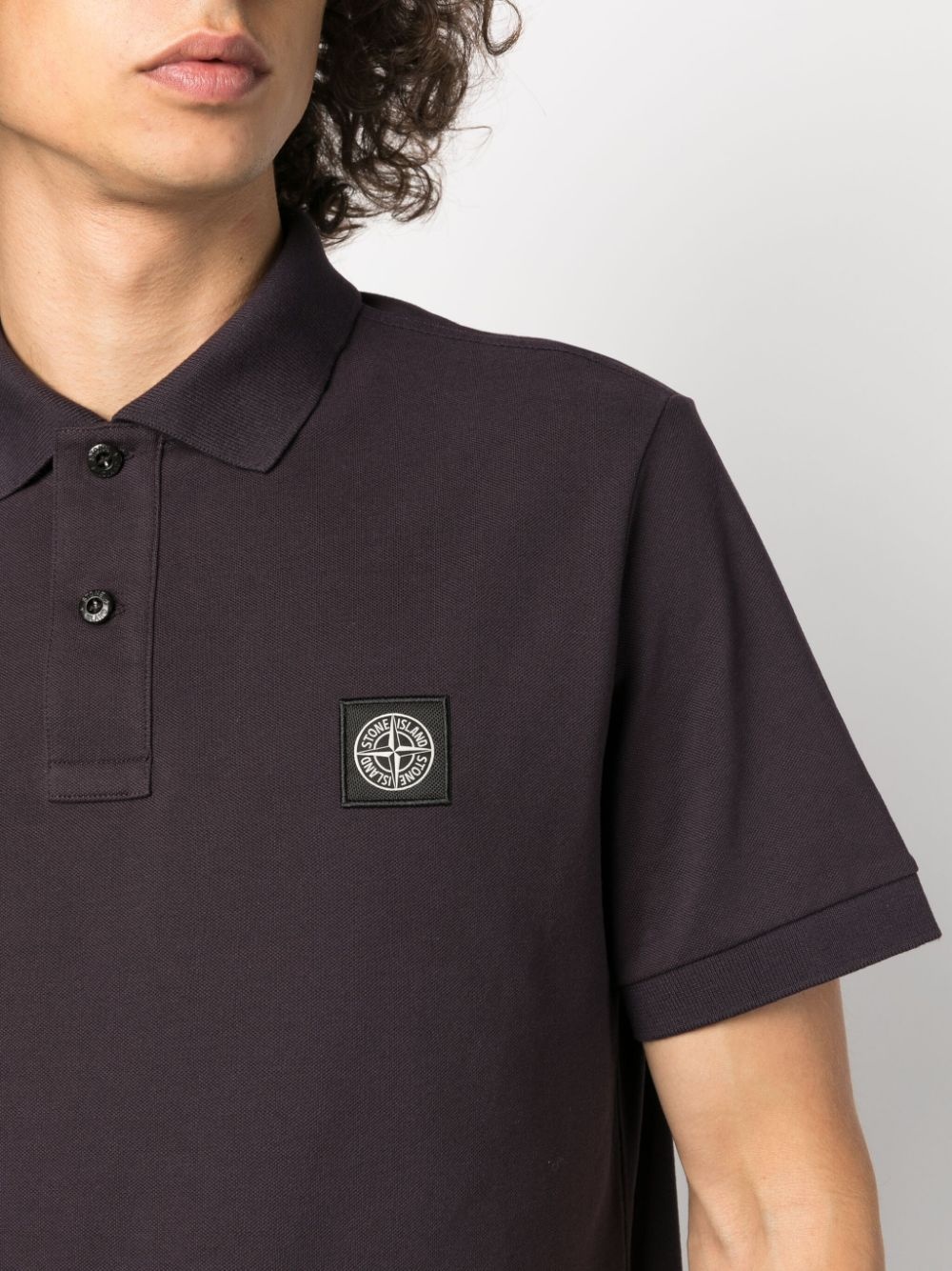 Compass-motif short-sleeved polo shirt - 5