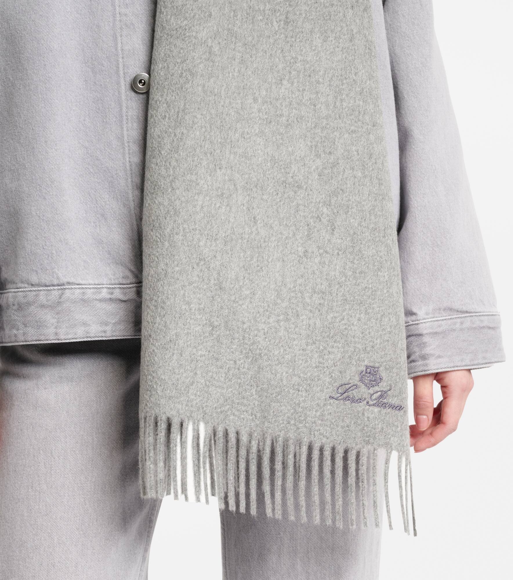 Grande Unita fringed cashmere scarf - 3
