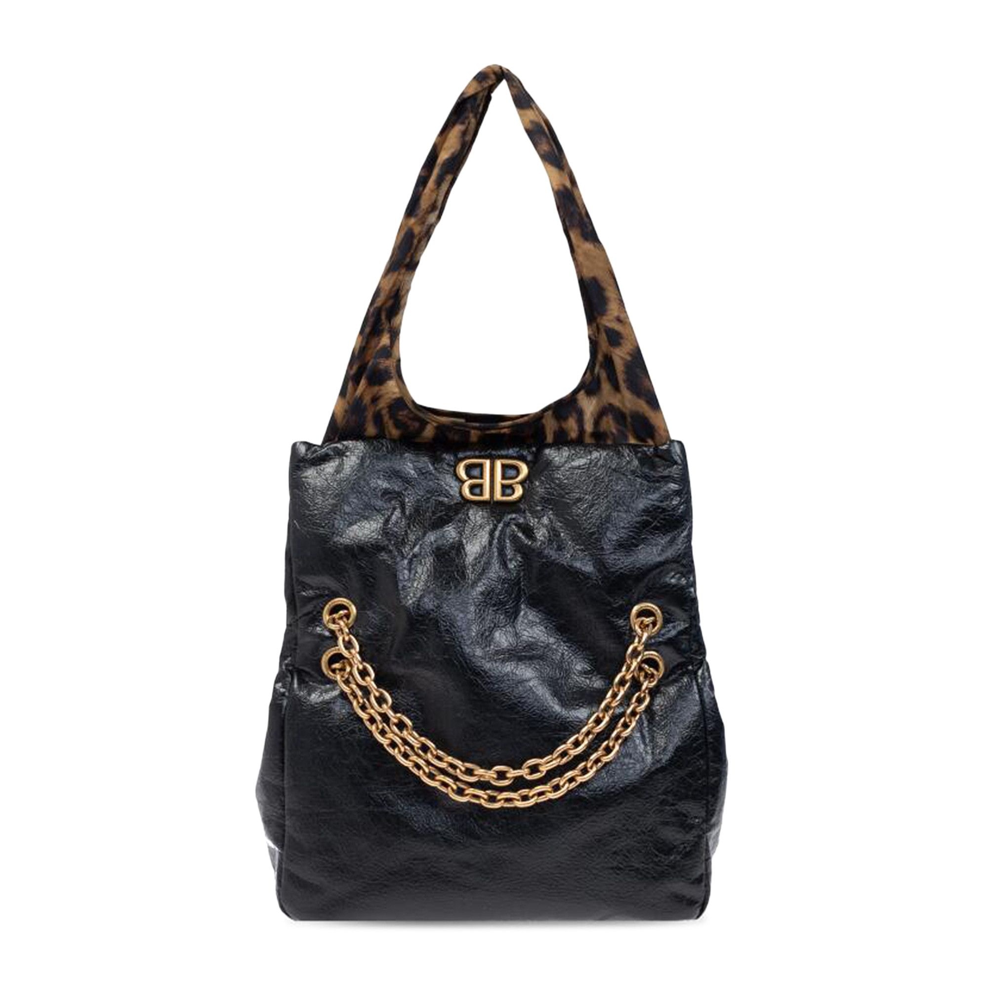Balenciaga Monaco Chain Bag 'Black/Leopard' - 2