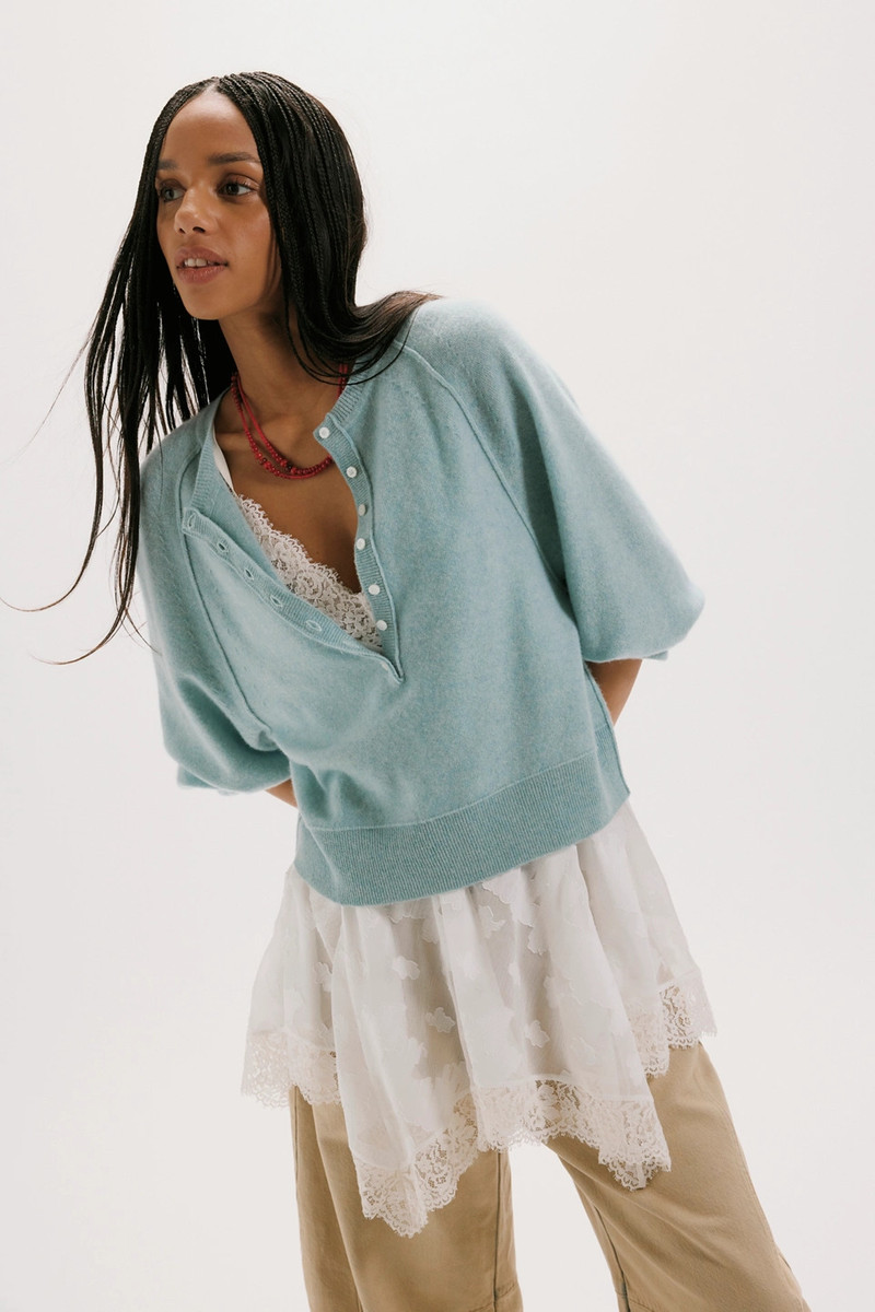 Porta Cashmere Henley Sweater 1