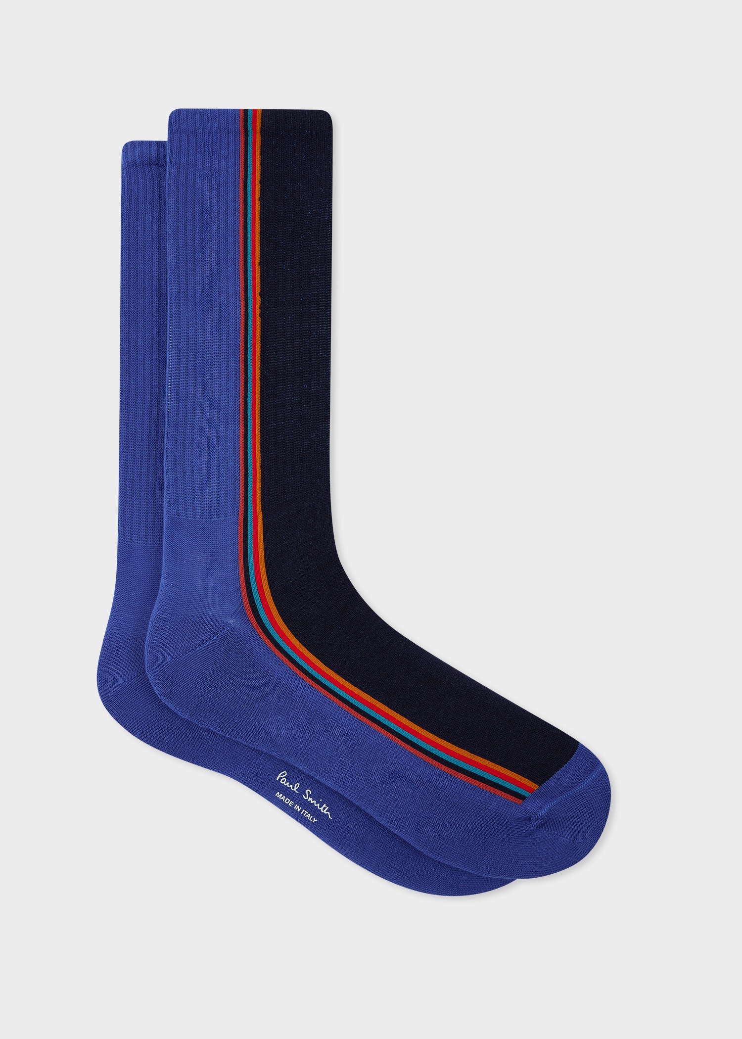 Cobalt Blue 'Artist Stripe' Socks - 1