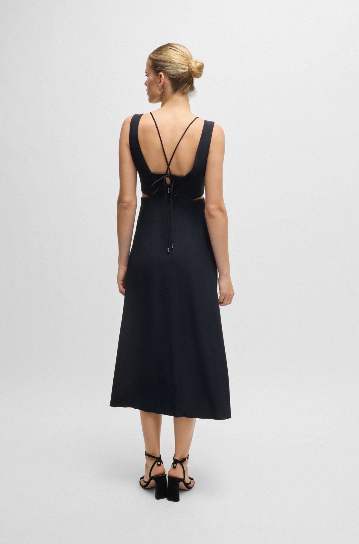 V-NECK DRESS WITH CUT-OUT DETAILS - 4