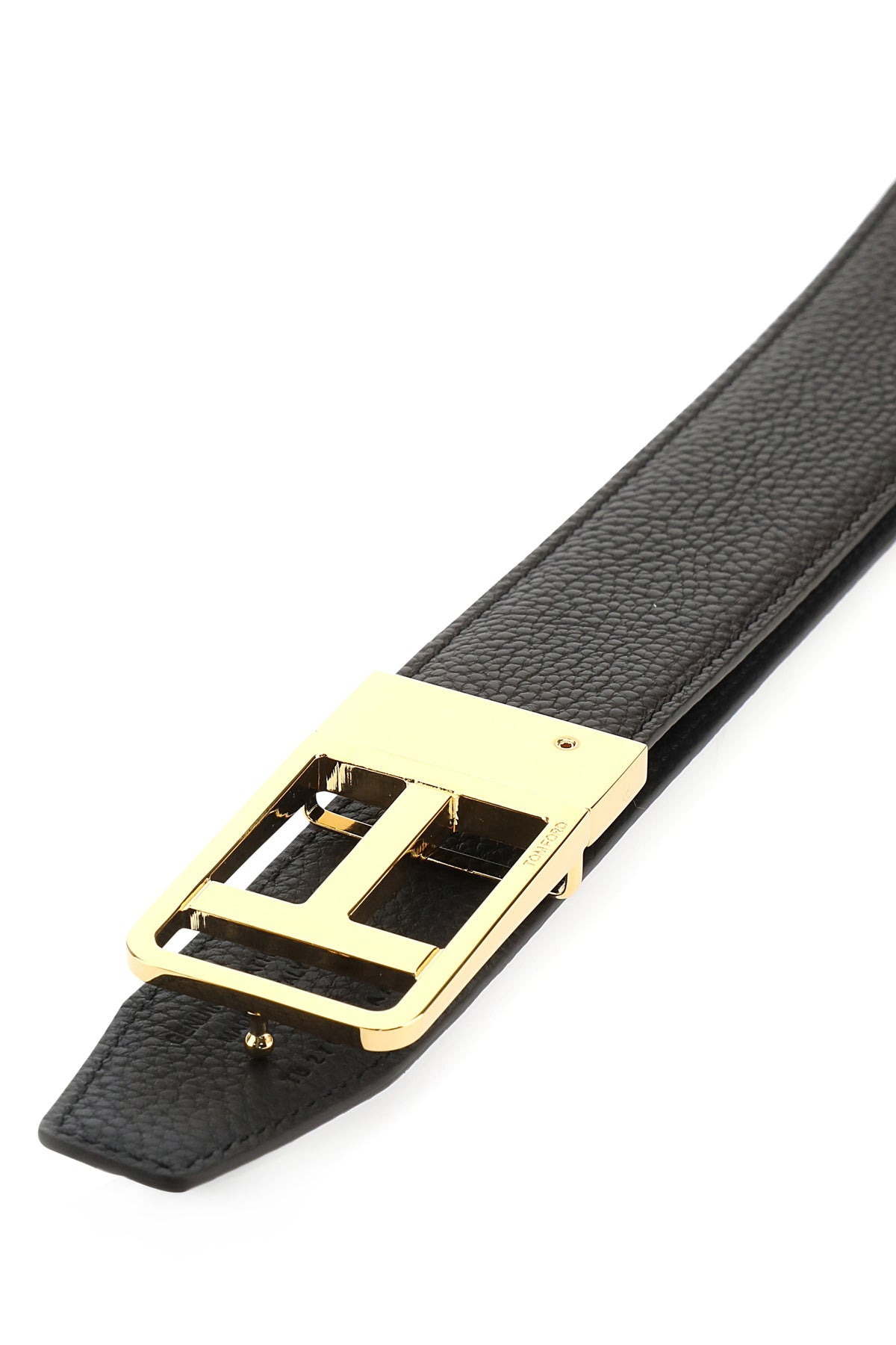 Black leather belt - 4