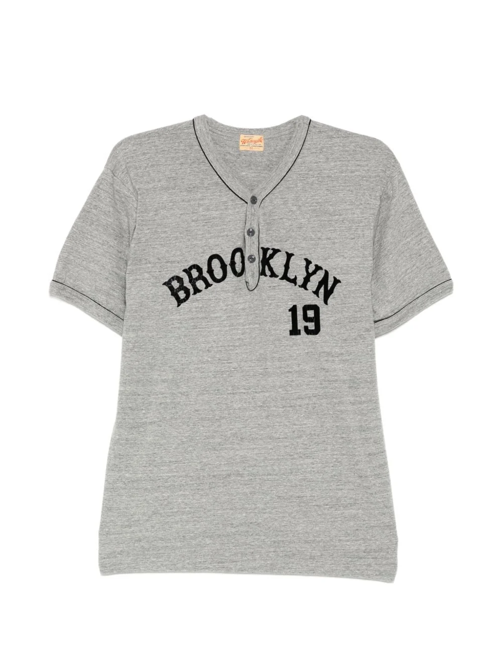 CONTRAST-TRIM MARL T-SHIRT - 1