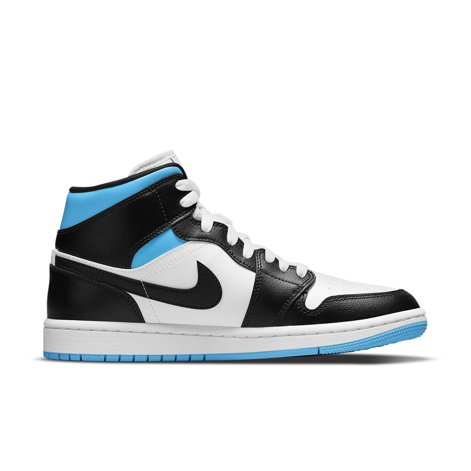 (WMNS) Air Jordan 1 Mid 'University Blue Black White' BQ6472-102 - 2