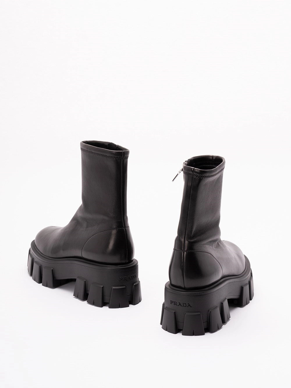 Prada Women `Monolith` Leather Ankle Boots - 3