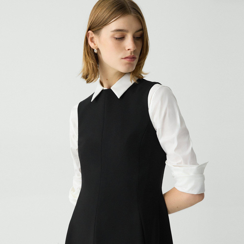 Fit-and-Flare Dress in Admiral Crepe 5