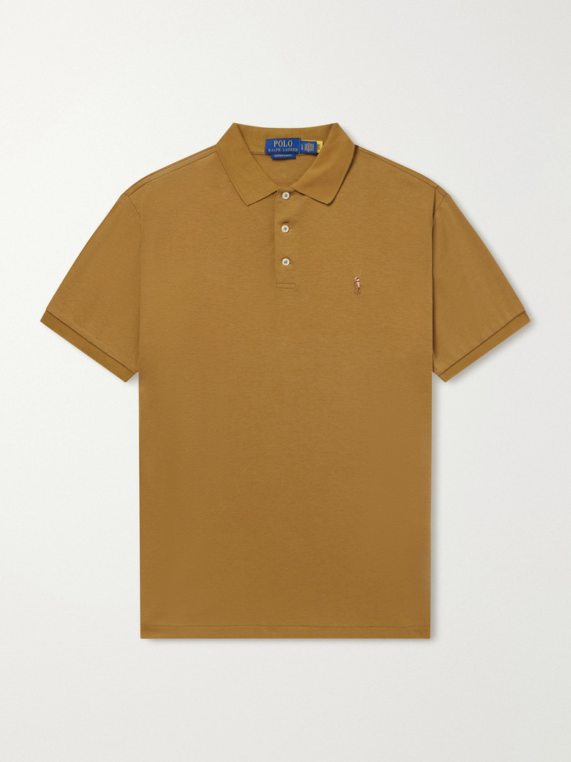 Logo-Embroidered Cotton-Jersey Polo Shirt 1