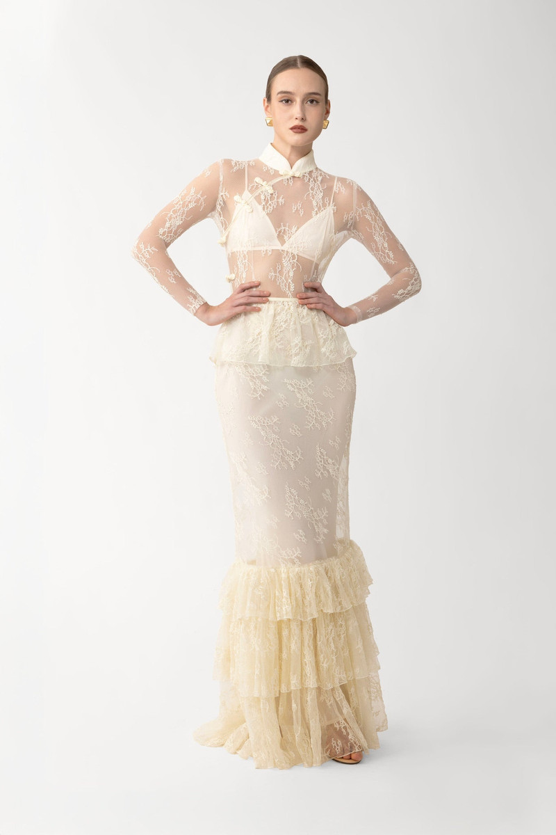 SAU LEE ROSIE LACE SKIRT outlook