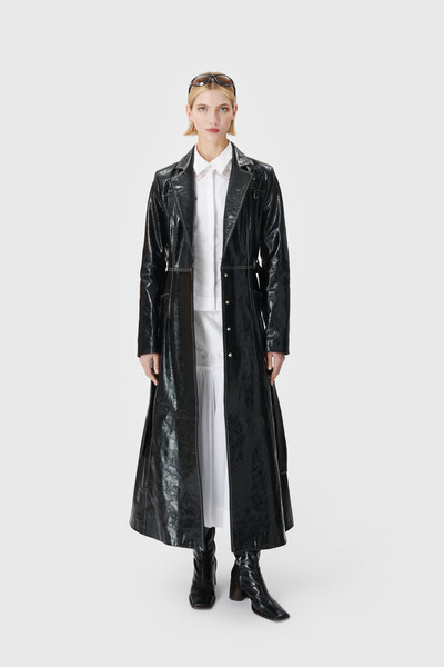 Marine Serre Embossed Leather Trench outlook