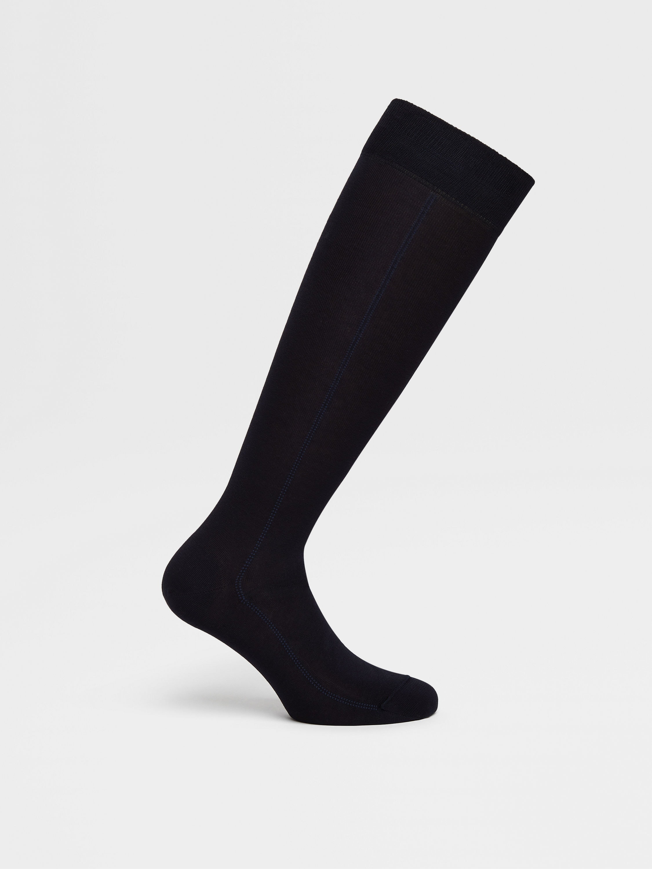 BLUE COTTON CASHMERE AND SILK SOCKS - 3
