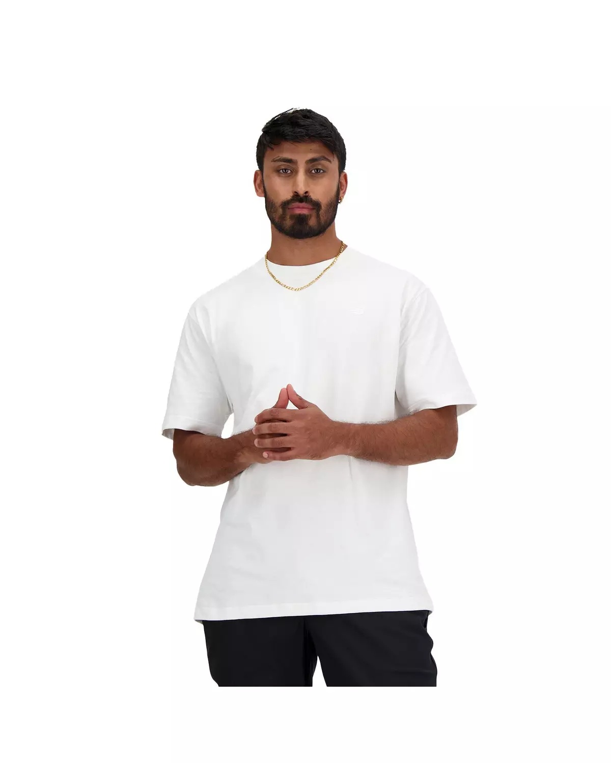 Men's Athletics Cotton Tee-White - 5