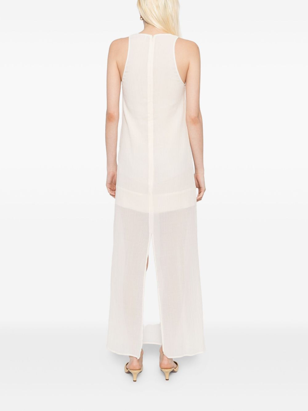 crinkled scoop dress - 4