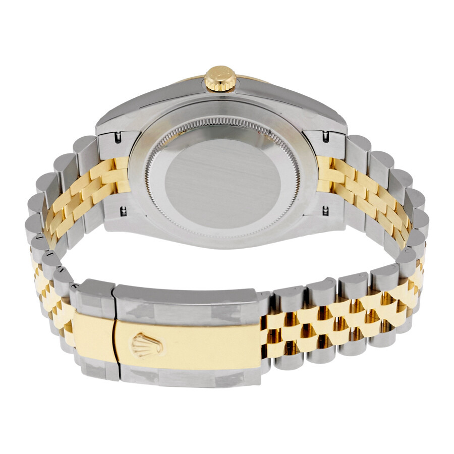 Pre-owned Rolex Datejust 41 Champagne Diamond Steel and 18K Yellow Gold Jubilee Men's Watch 126333CD - 3