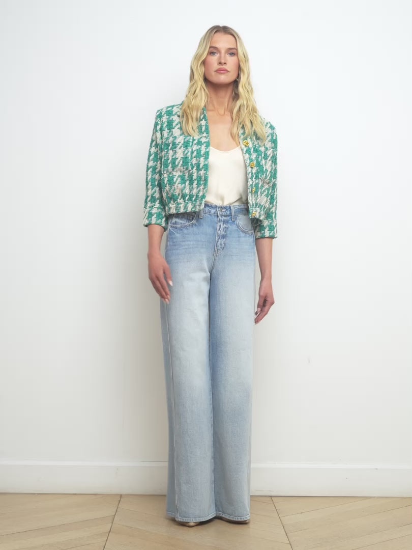 Jia Houndstooth Tweed Jacket - 8
