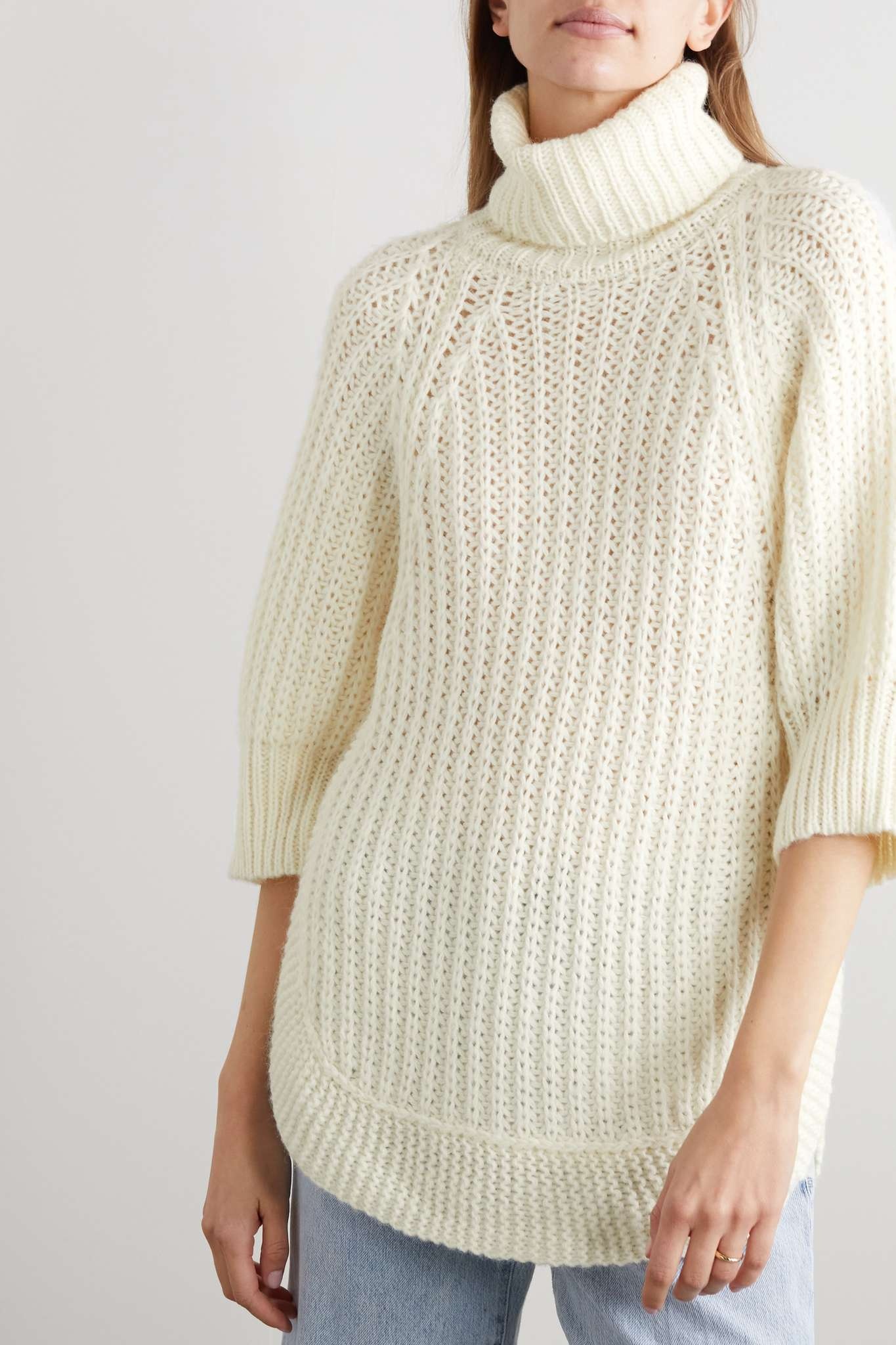 Ribbed alpaca-blend turtleneck sweater - 3