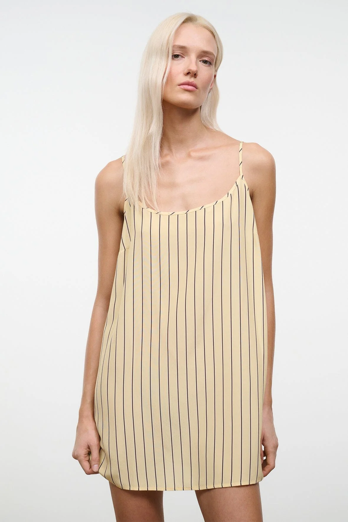 STAUD IRENA SILK DRESS MONDAY STRIPE - 1