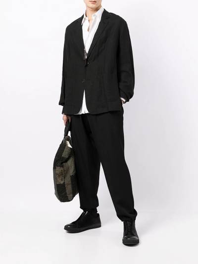 Yohji Yamamoto high-waisted wool track pants outlook