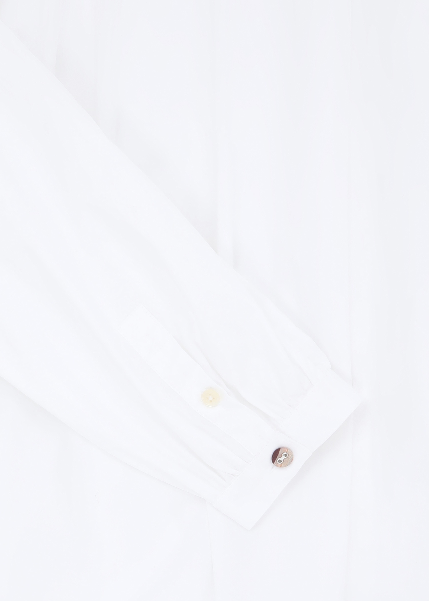 Women's White Cotton Peplum Shirt - 3
