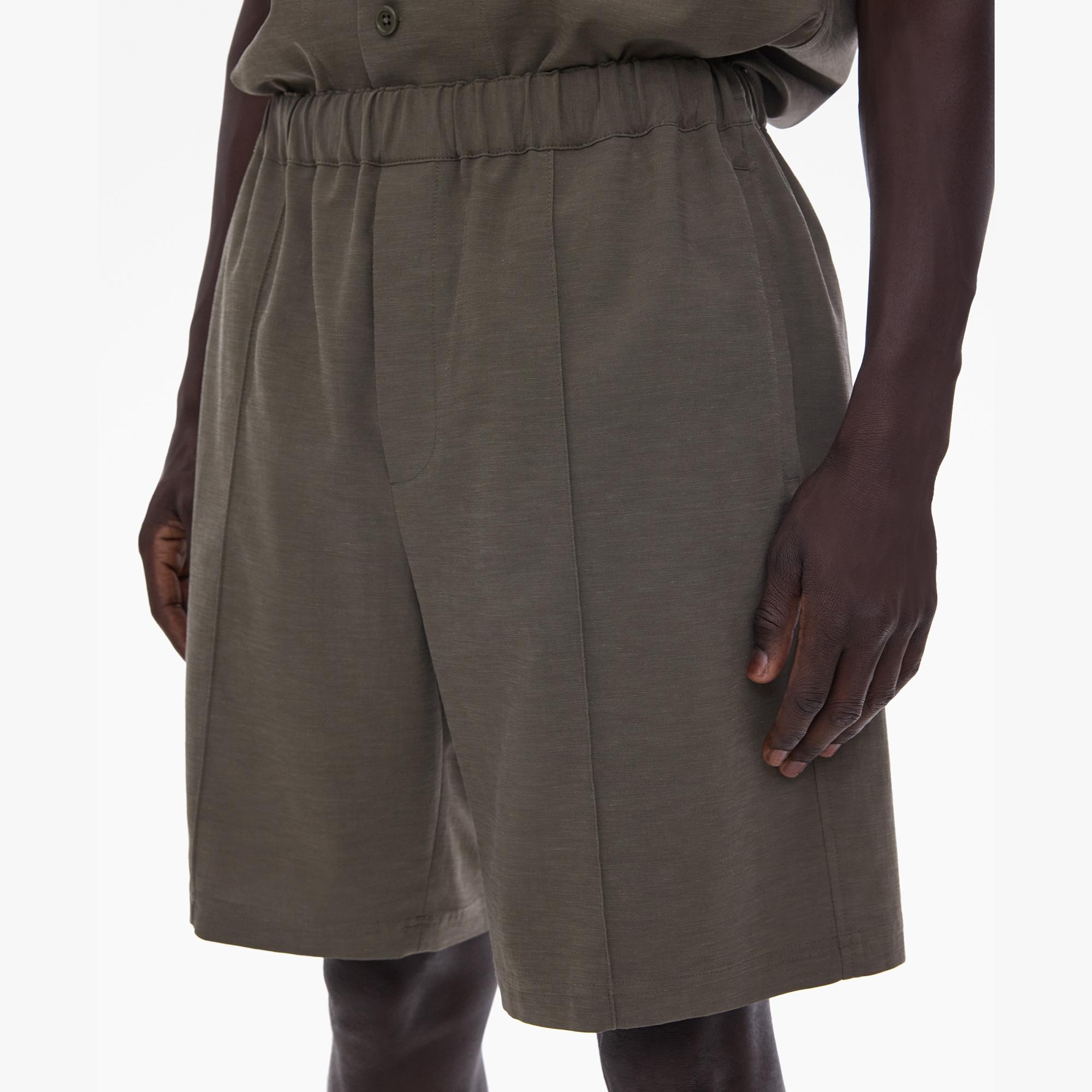 COTTON-LINEN PULL-ON SHORT - 7