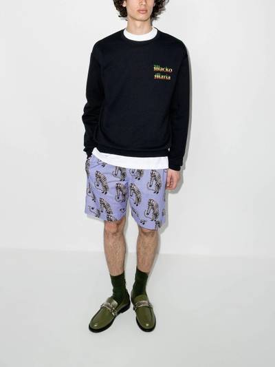 WACKO MARIA logo-print crew neck sweatshirt outlook