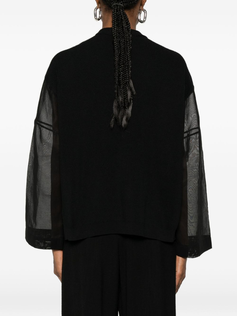 sheer-sleeve cardigan 4