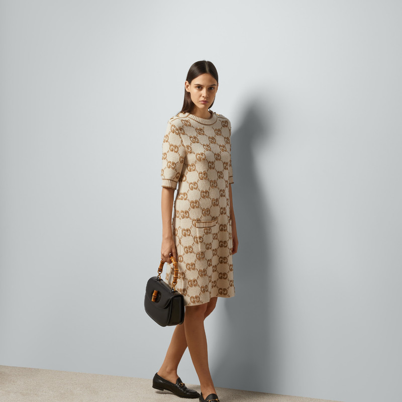 GUCCI GG wool bouclé jacquard dress outlook
