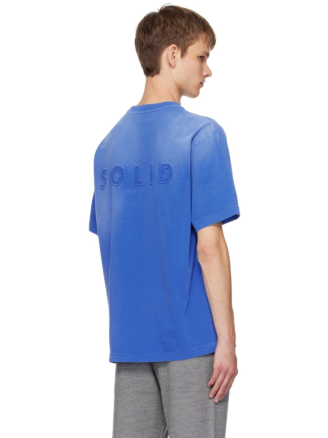 Blue Dyeing Back Logo T-shirt - 3