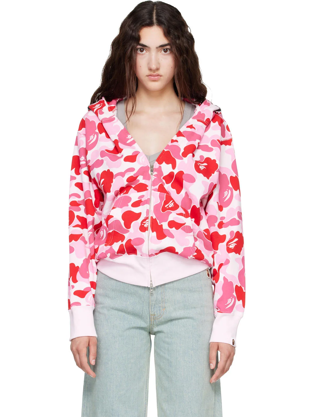 Pink ABC Camo Shark Full Zip Hoodie - 1