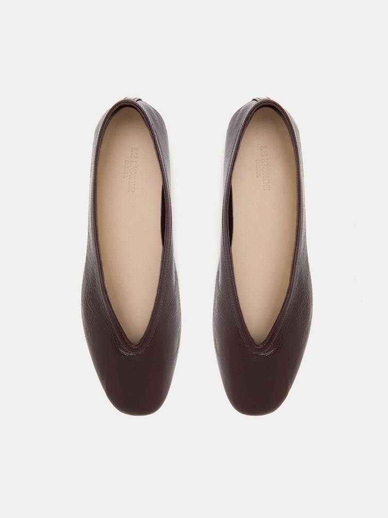 LE MONDE BÉRYL Luna Slipper / Chocolate Patent Leather outlook