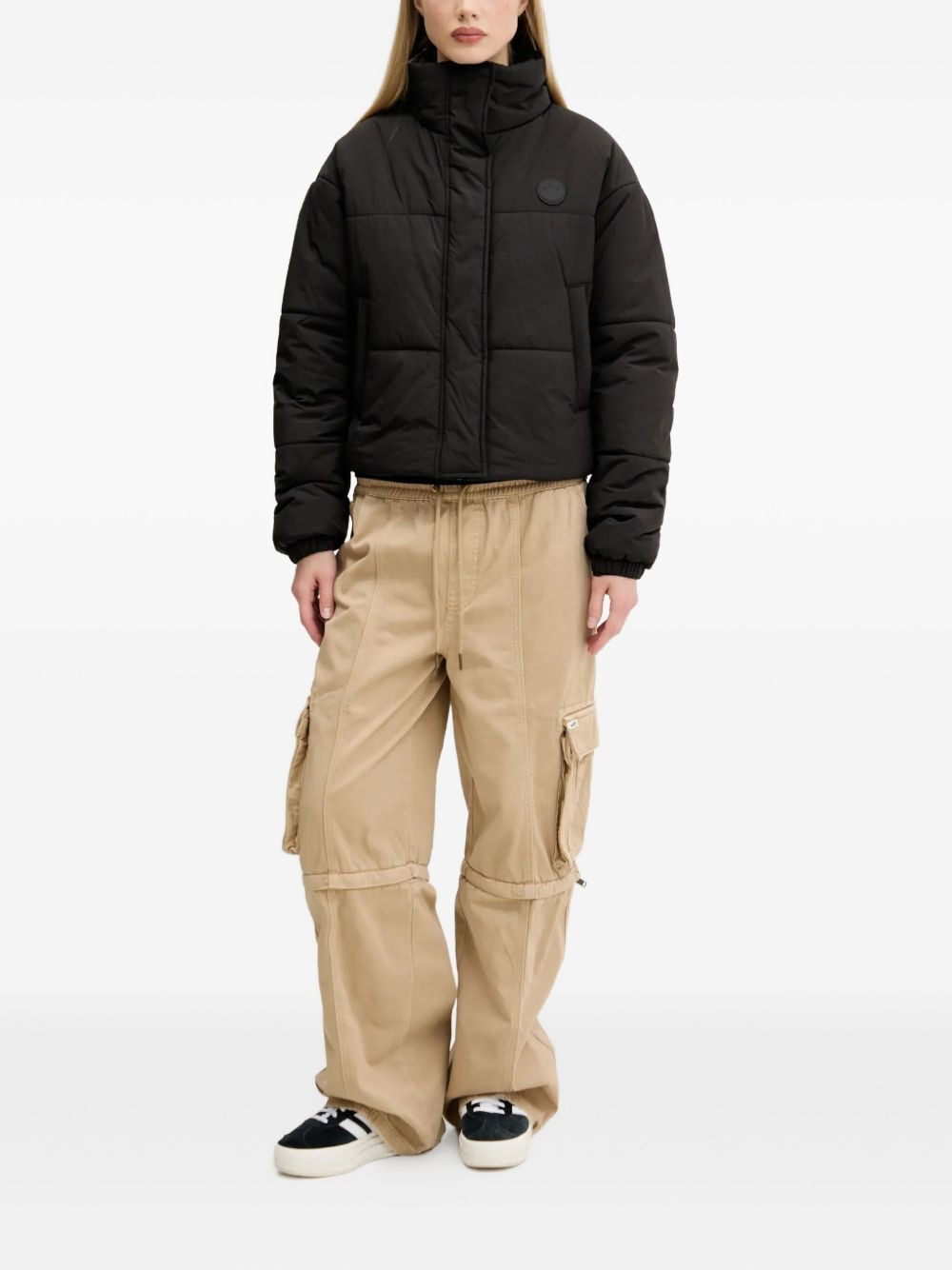 quilted logo puffer jacket - 2