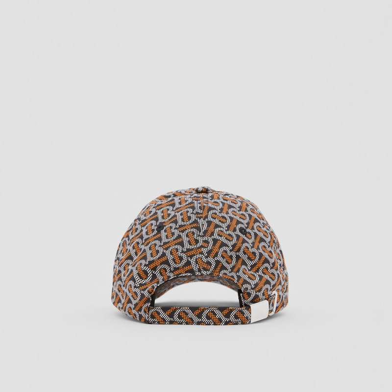 Burberry Monogram Print Cotton Baseball Cap outlook