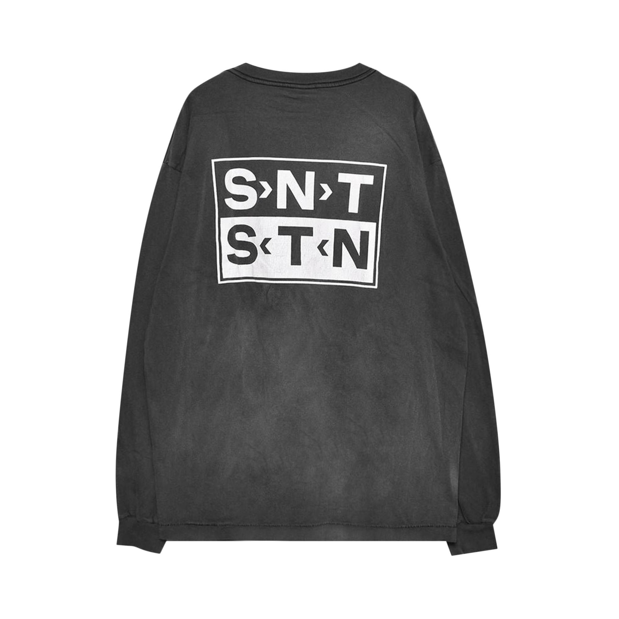 SAINT M×××××× Saint Michael Long-Sleeve S N T Tee 'Black' | goat |  REVERSIBLE