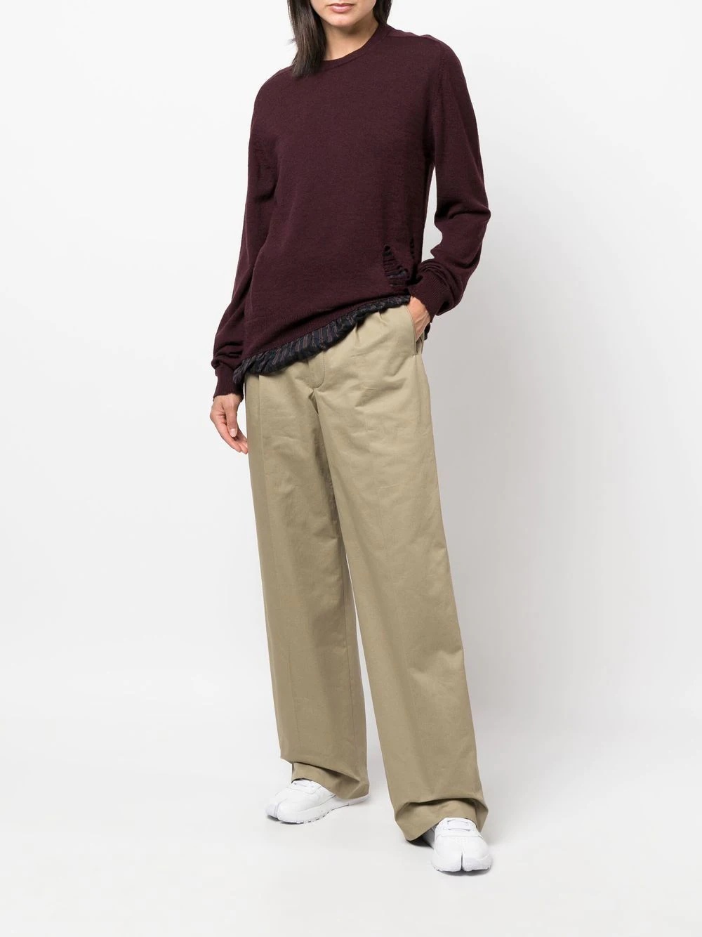 mid-rise straight-leg trousers - 3