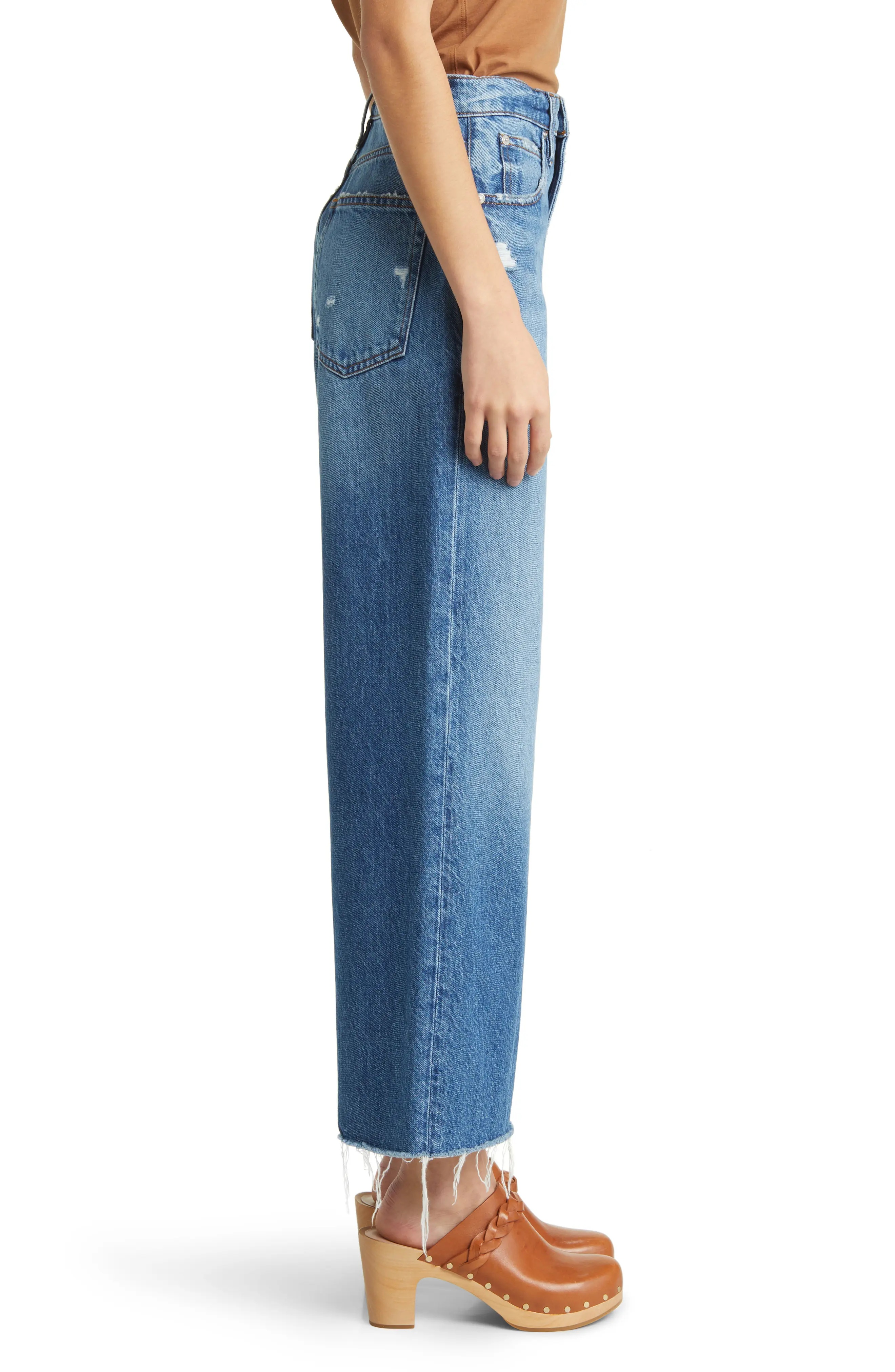 The Relaxed Raw Hem Straight Leg Jeans - 3