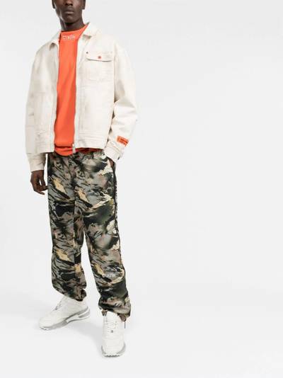 Heron Preston logo-patch distressed jacket outlook