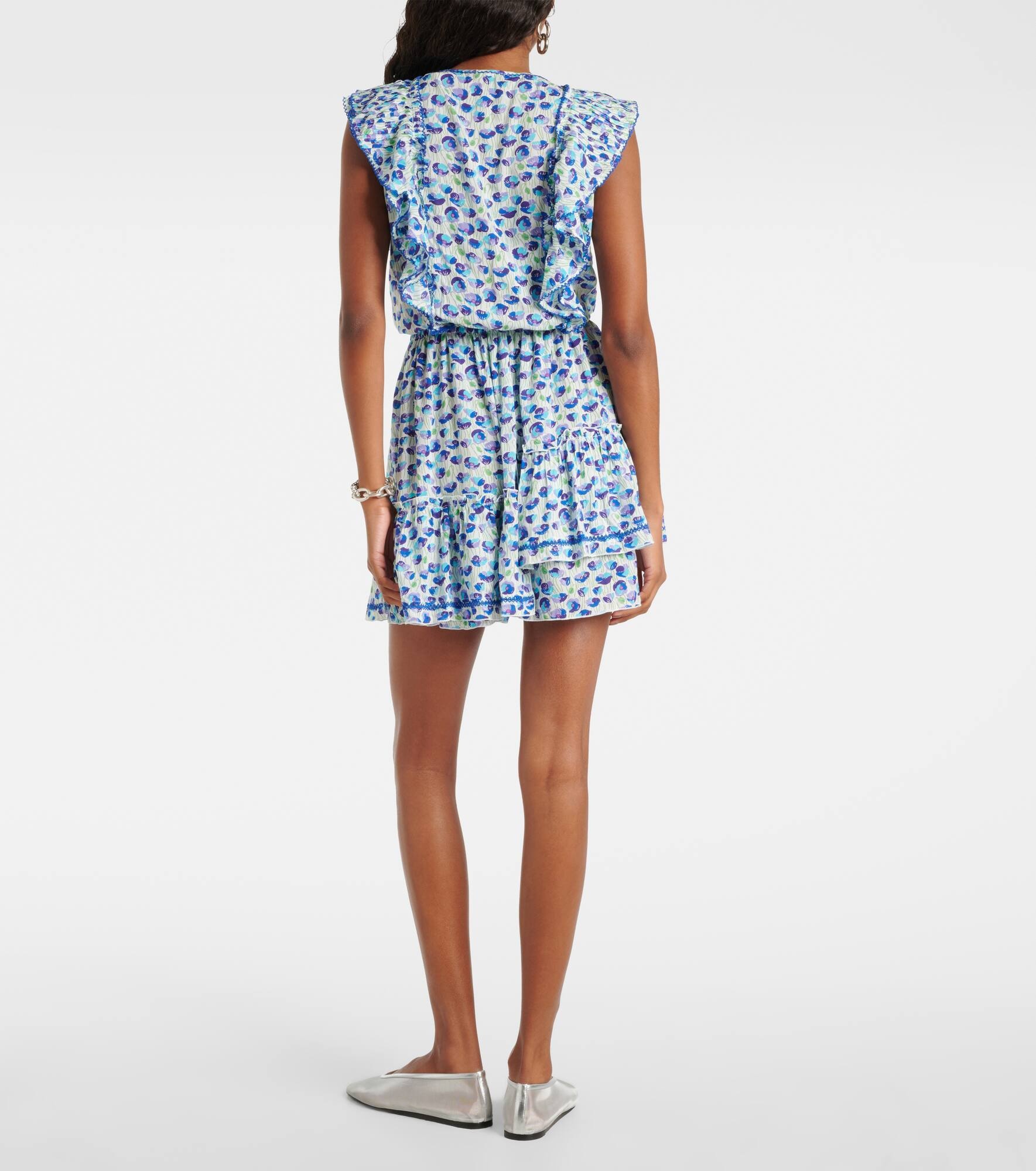 Bambi printed ruffled minidress - 3