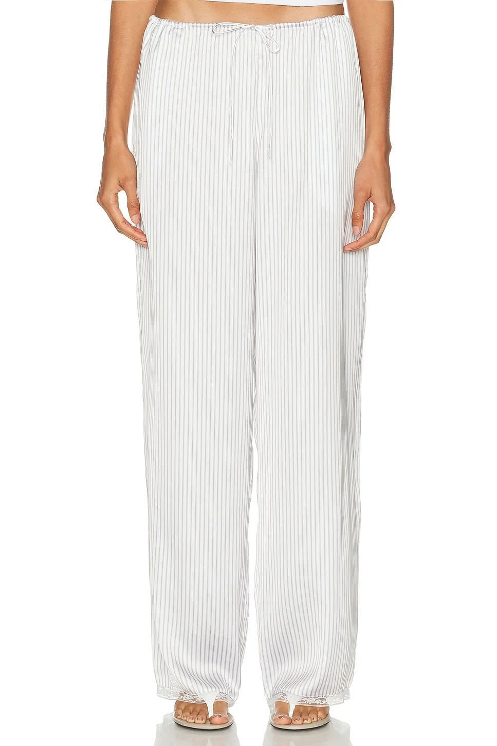 Woven Shine Sleep Lace Pant - 1