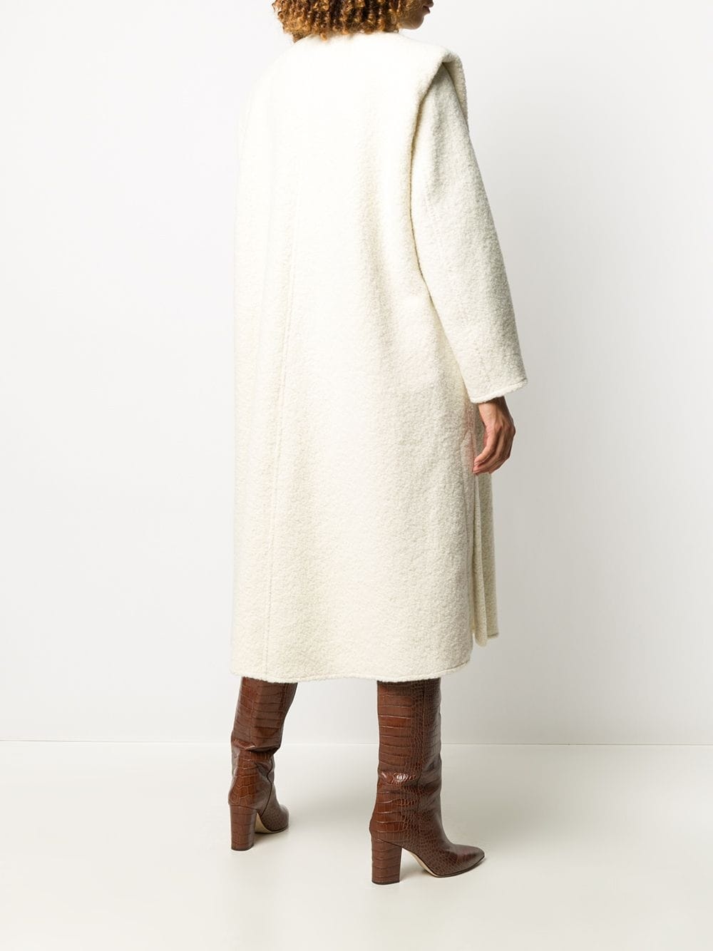 shearling cap sleeve coat - 4