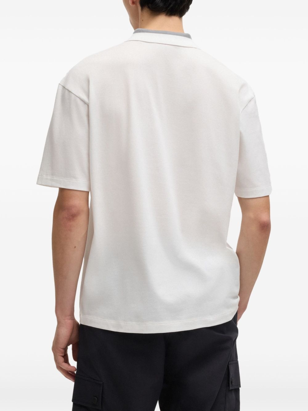 logo-print polo shirt - 4