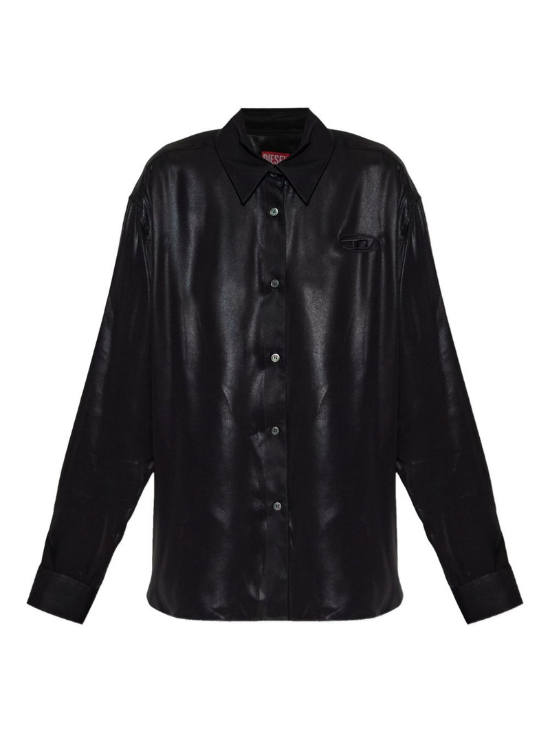C-Simplier buttoned logo shirt 1