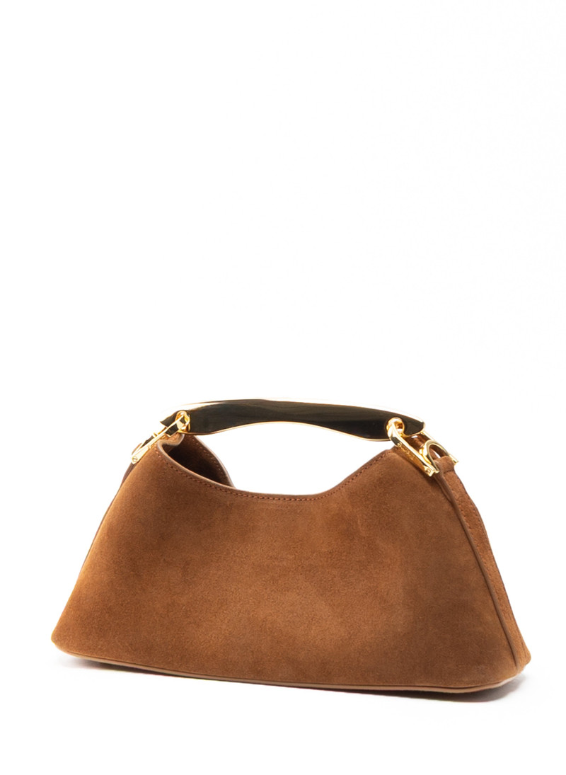 Elleme Mini Boomerang Suede Cognac outlook