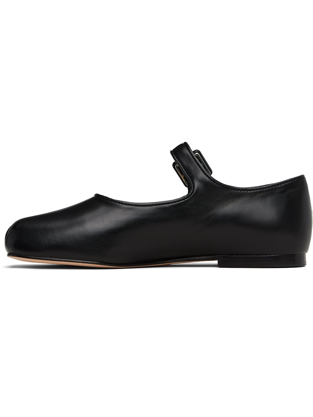 Black Pointe Mary Jane Ballerina Flats - 3