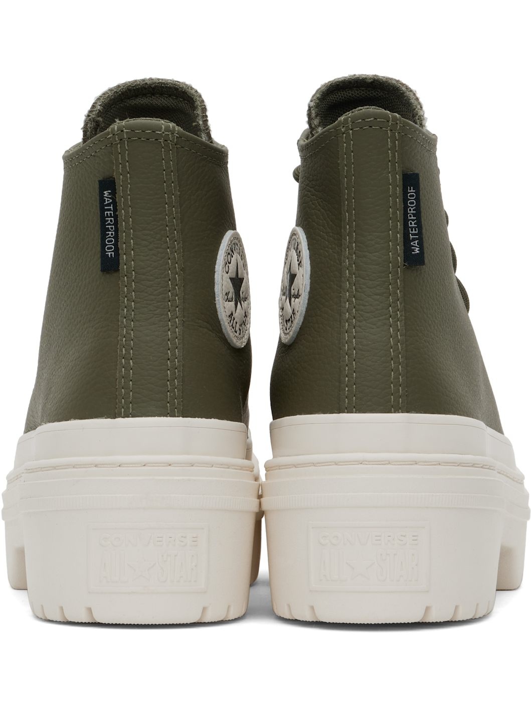 Green Chuck Taylor All Star Lugged Heel Platform Waterproof Sneakers - 2
