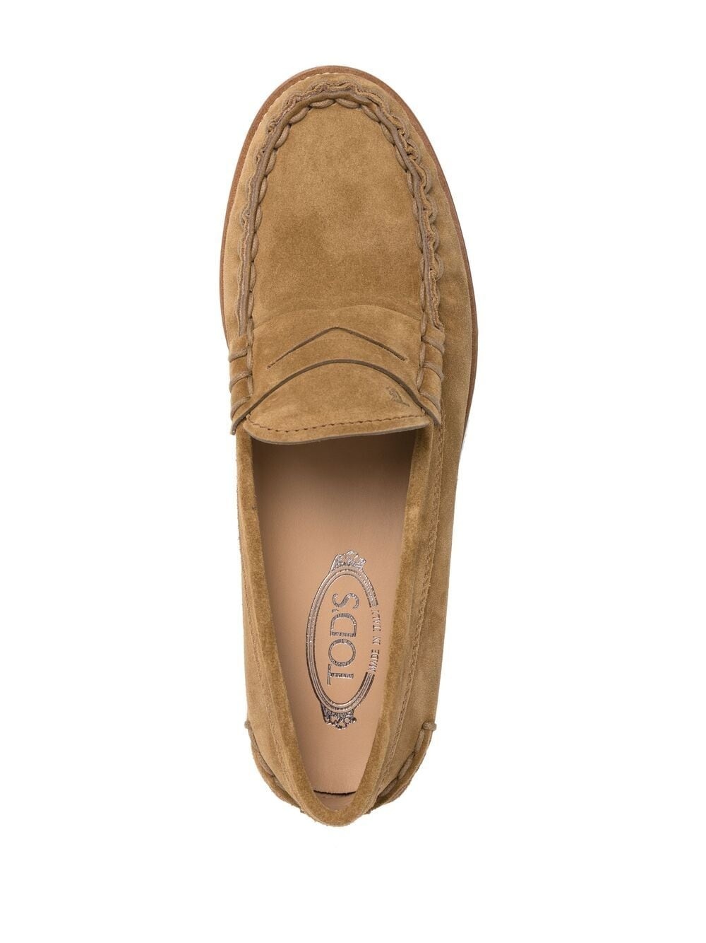 contrasting sole penny loafers - 4