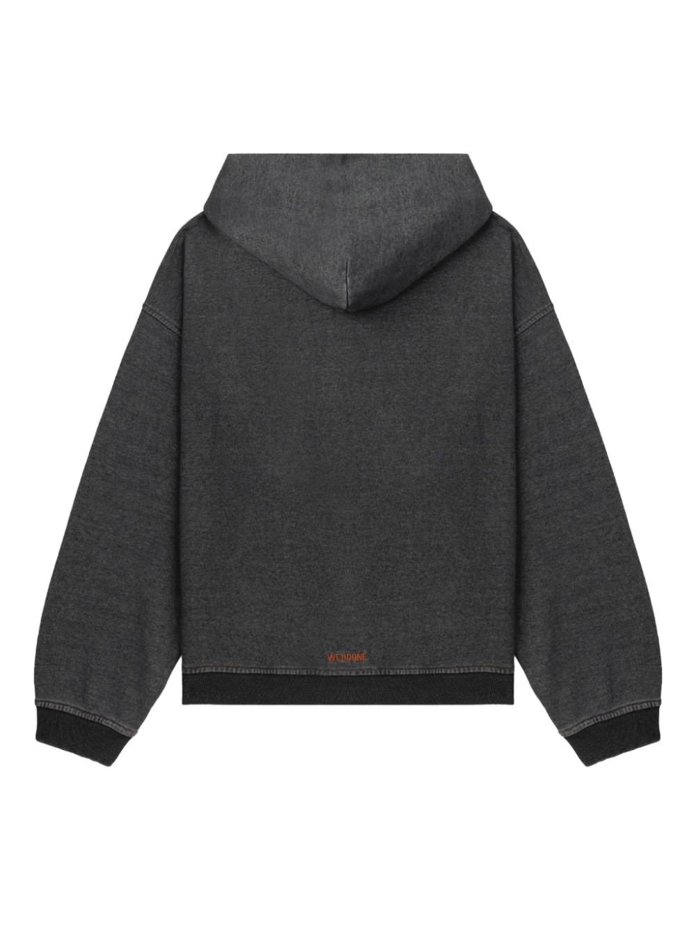 zip-up denim hoodie - 6